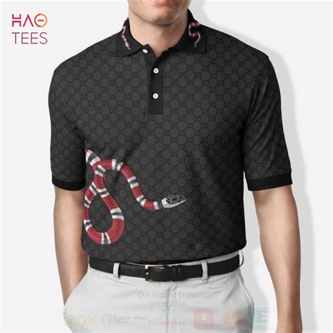 gucci snake polo shirt|gucci polo brown thomas.